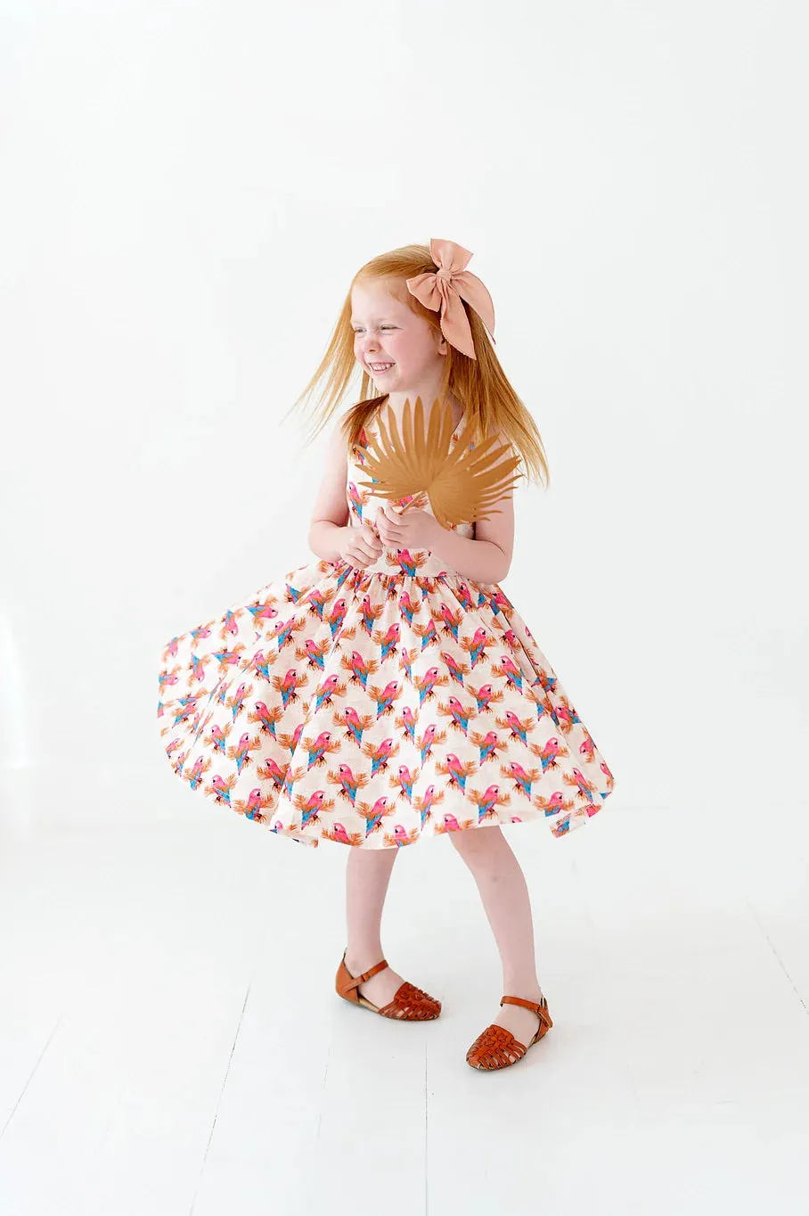 Charlotte Dress in Parrots 